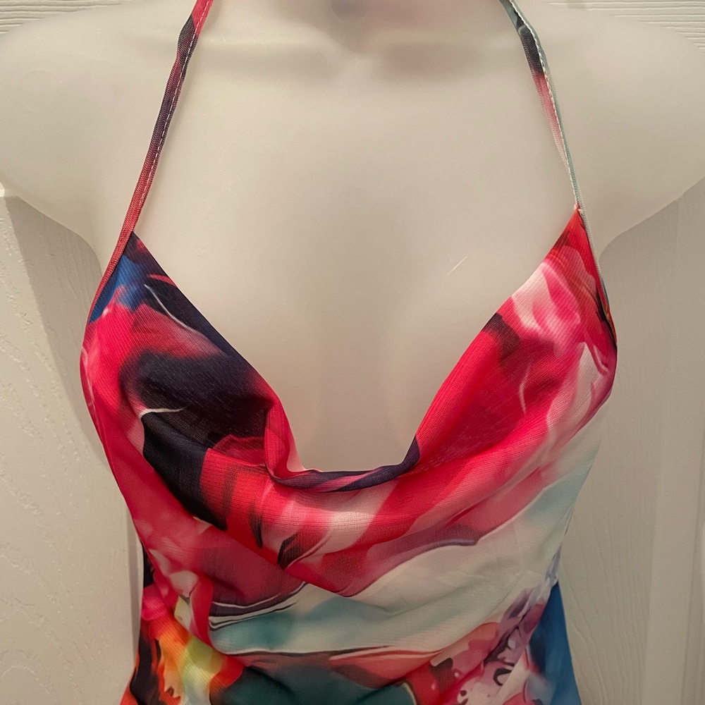 Elegant Multicolor Women's Dress - Picture 2 of 5
